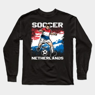 Netherlands Futbol Soccer Long Sleeve T-Shirt